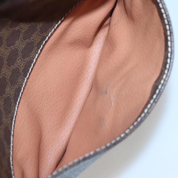 CELINE Macadam Canvas Shoulder Bag Pvc Leather Brown Gold - Picture 13 of 13